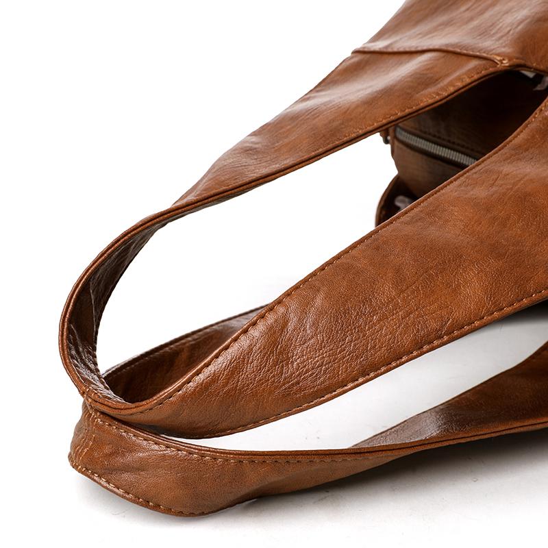 Sac bandoulière en cuir PU-Couleur Unie, Grande Capacité MYNELIA