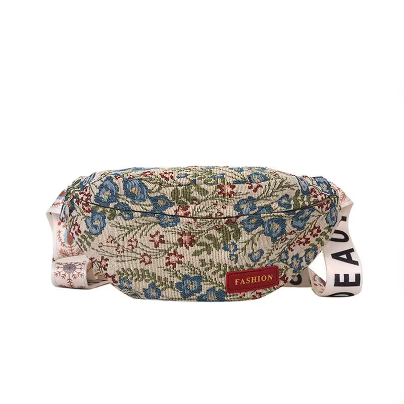Sac banane floral – Crossbody grande capacité MYNELIA