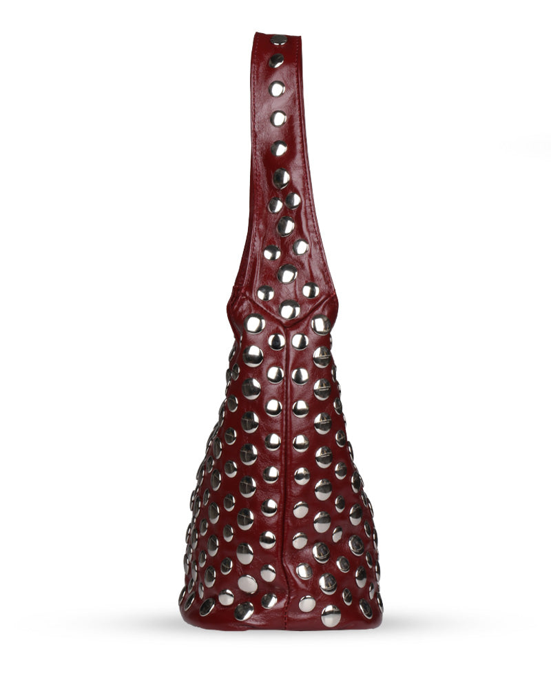 Sac bandoulière femme style punk à rivets en Polyester – Audacieux & Unique