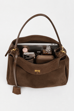Sac à main chic femme à aspect suédé