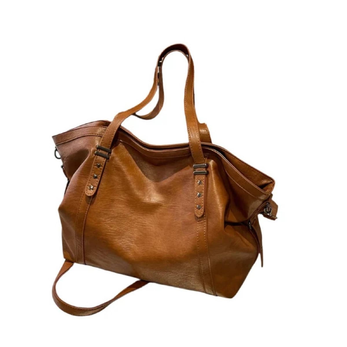 Sac Tote en cuir PU souple – Style vintage, Grande capacité,Poches intérieures