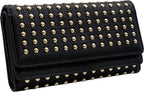 Portefeuille Femme double rabat – Style punk fashion MYNELIA