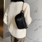 Sac banane en Cuir PU – Bandoulière Chaîne