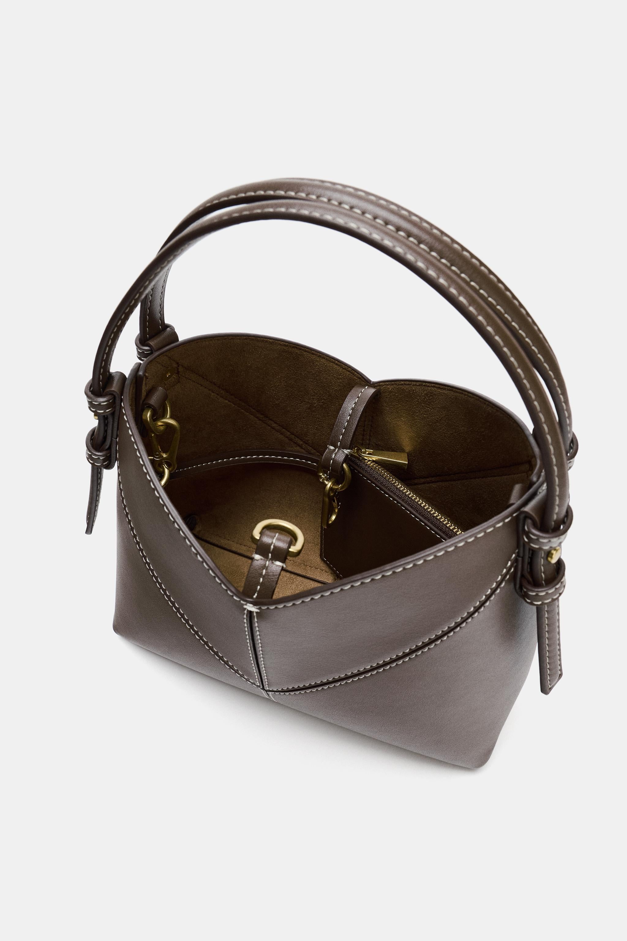 Sac Crossbody en Cuir PU – Forme Ovale unique,Surpiqûres décoratives