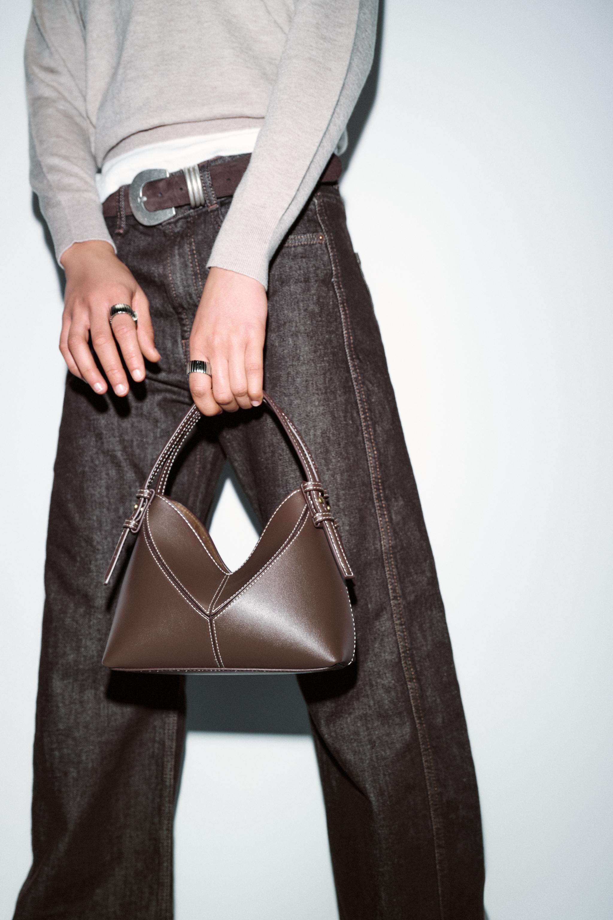 Sac Crossbody en Cuir PU – Forme Ovale unique,Surpiqûres décoratives