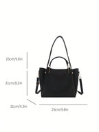 Sac à main Bucket Femme en Cuir PU – Surpiqûres décoratives