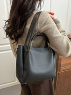 Sac à main Bucket Femme en Cuir PU – Surpiqûres décoratives