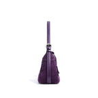 Sac à main en cuir véritable demi-Lune-Fermeture tourniquet MYNELIA