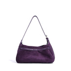 Sac à main en cuir véritable demi-Lune-Fermeture tourniquet MYNELIA