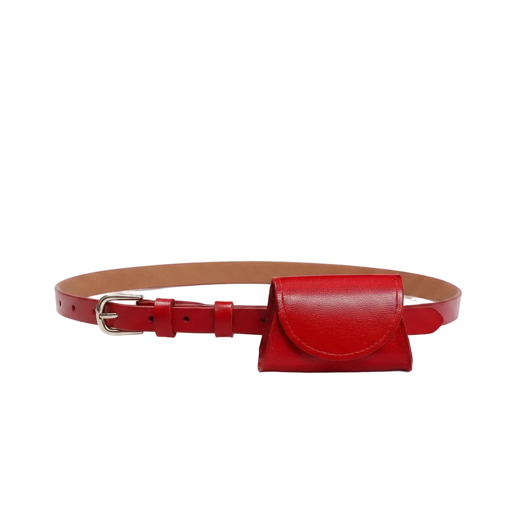 Gürtel aus echtem Leder mit Mini-Tasche – Einzigartiges Modeaccessoire