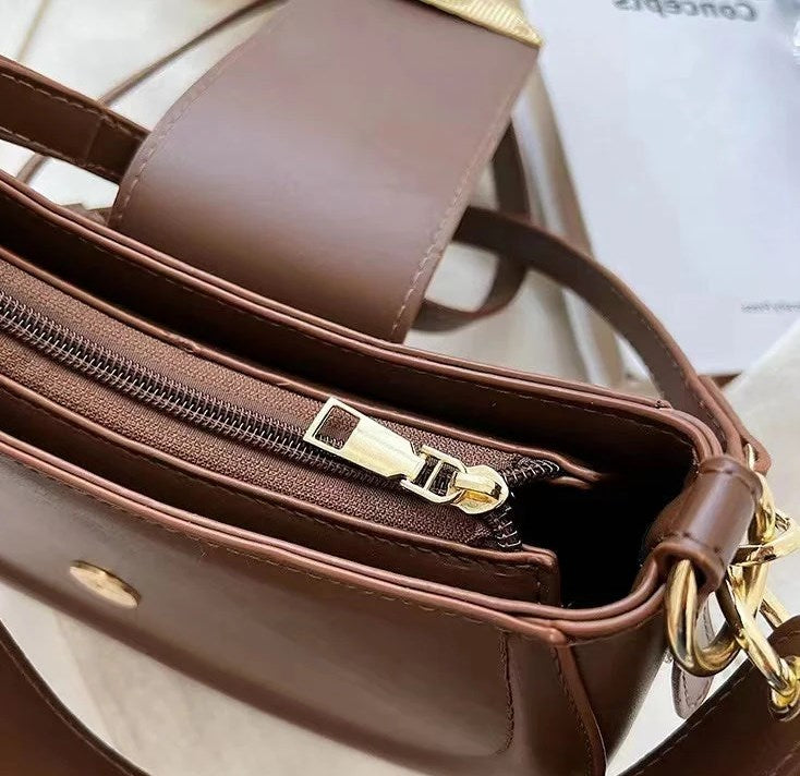 Sac bandoulière cuir PU – Boucle Magnétique