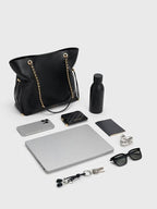 Sac Tote en Cuir PU – Bandoulière Chaîne Fashion,Grande capacité