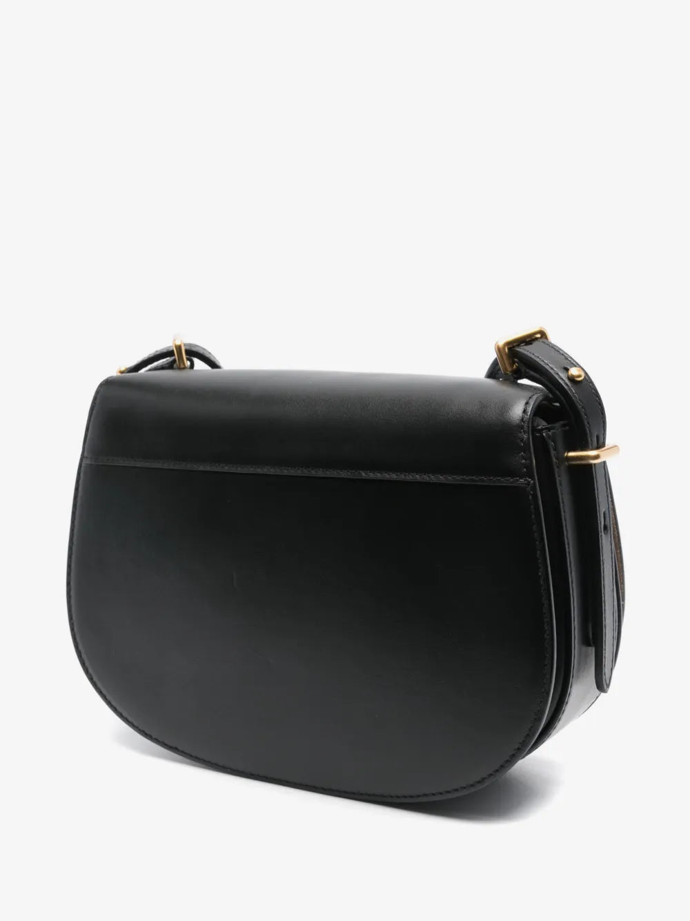 Design Damenmode lässige schlichte Umhängetasche Damen Leder Kupferschnalle Umhängetasche Echtes Leder Satteltasche weiblich