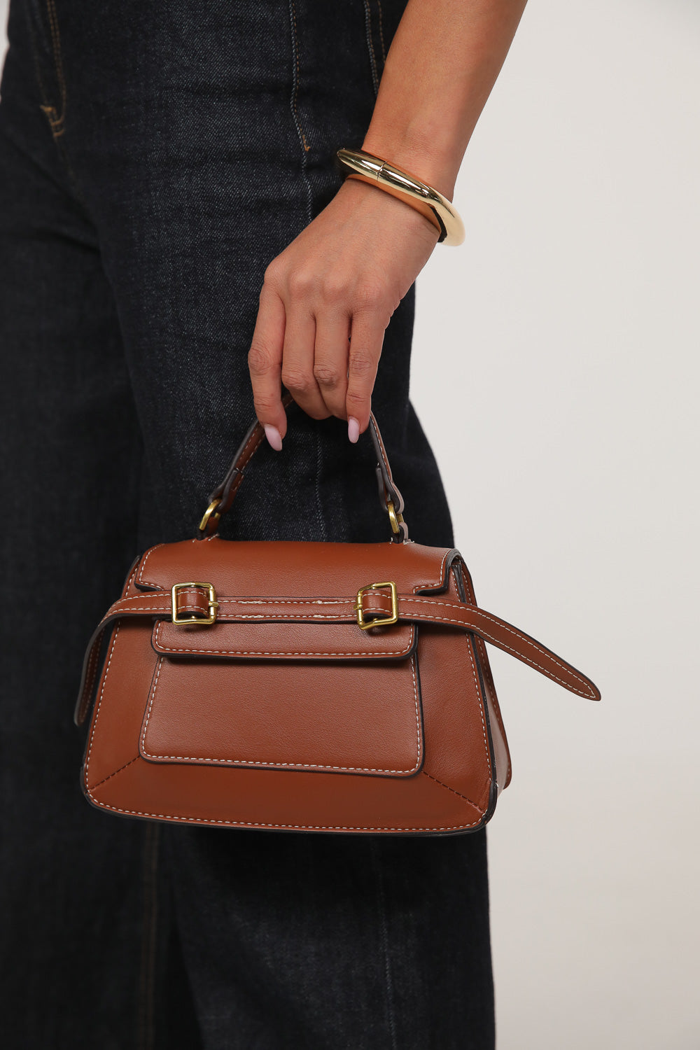 Sac à main  cuir PU  Femme – Boucle cadenas & Zip