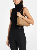 Sac à bandoulière convertible Moore en cuir grainé moyen- Beige