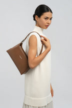 Sac épaule Lancaster Suave Ace en refente de cuir lisse
