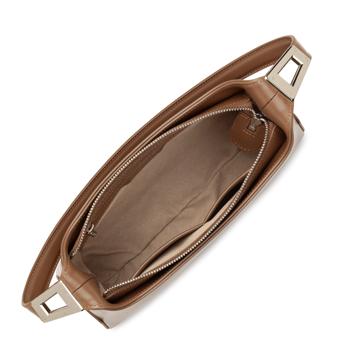 Sac épaule Lancaster Suave Ace en refente de cuir lisse