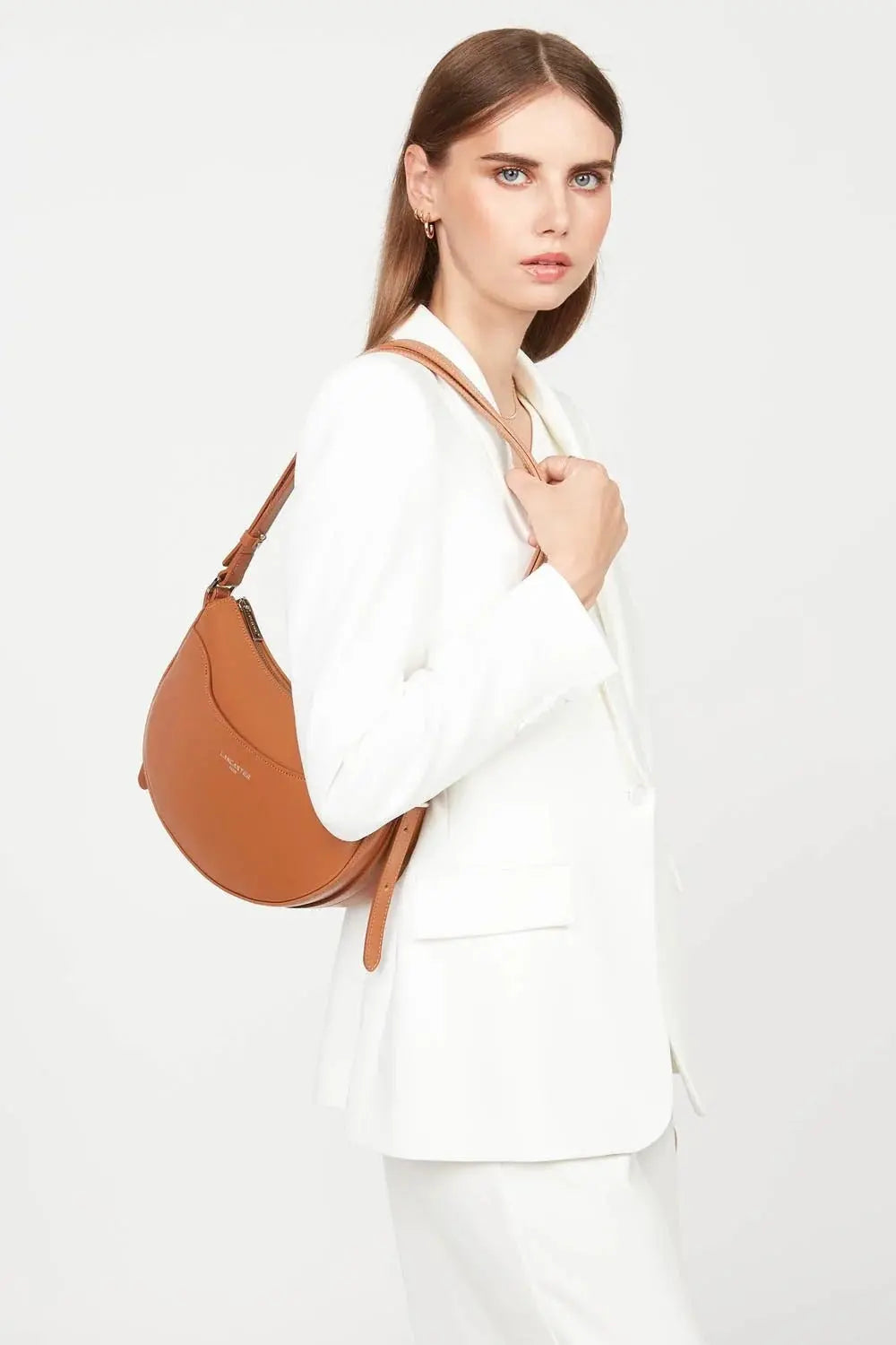 Sac demi-lune Lancaster Suave Ace en cuir de vachette