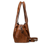 Sac bandoulière en cuir PU-Couleur Unie, Grande Capacité MYNELIA