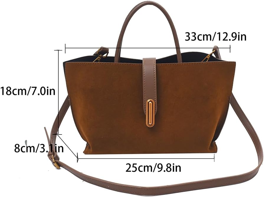 Sac tote  Femme en cuir PU Grain Litchi – Serrure Décorative