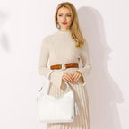 Sac demi-lune femme en cuir véritable souple – Franges et 8 coloris