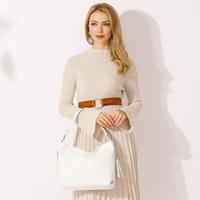 Sac demi-lune femme en cuir véritable souple – Franges et 8 coloris