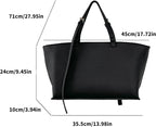 Grand Sac Tote femme en Cuir PU – Surpiqûres Décoratives