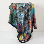 Foulard carré femme en polyester satiné – 90 × 90 cm