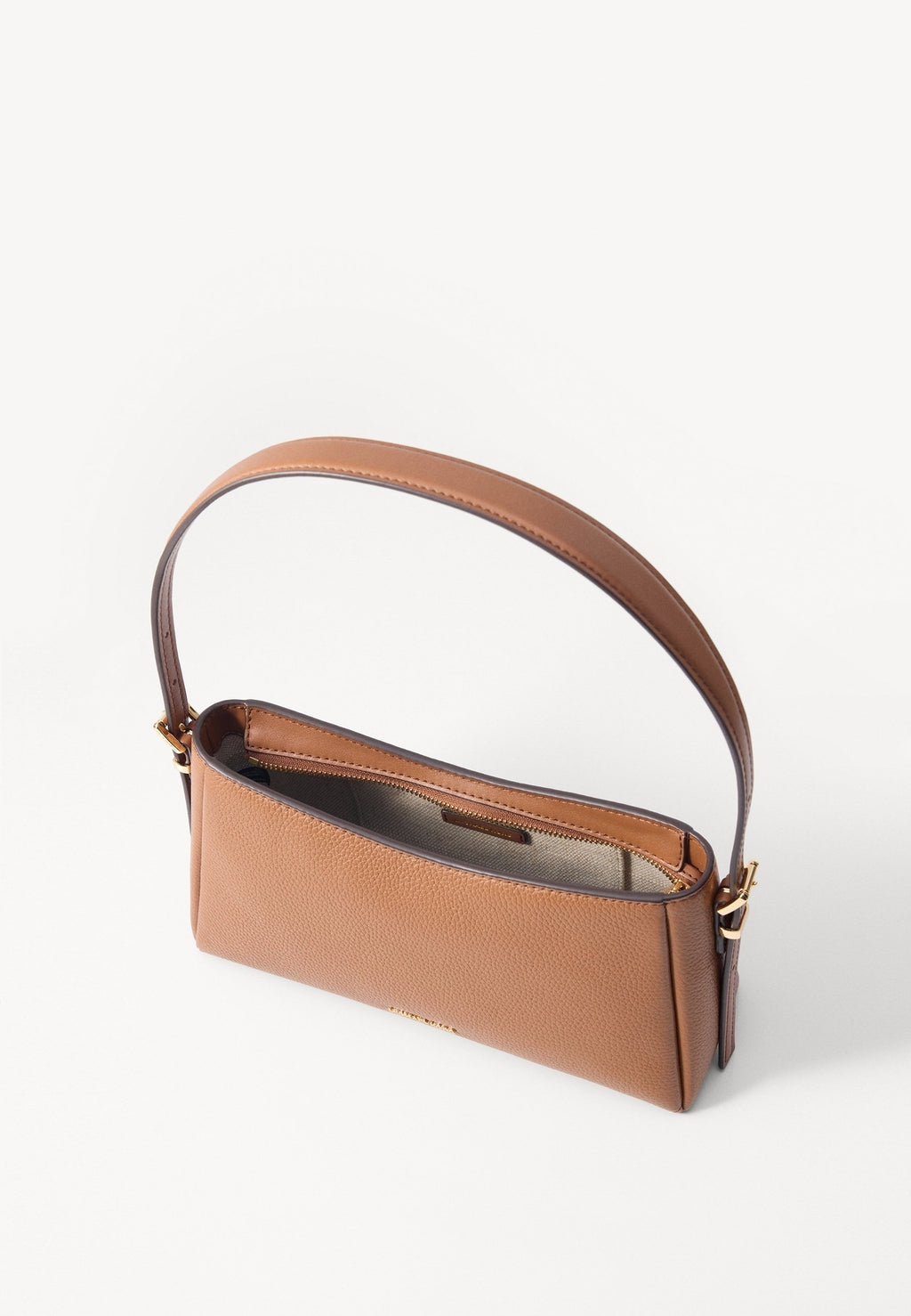 Sac à bandoulière convertible Moore en cuir grainé moyen- Beige