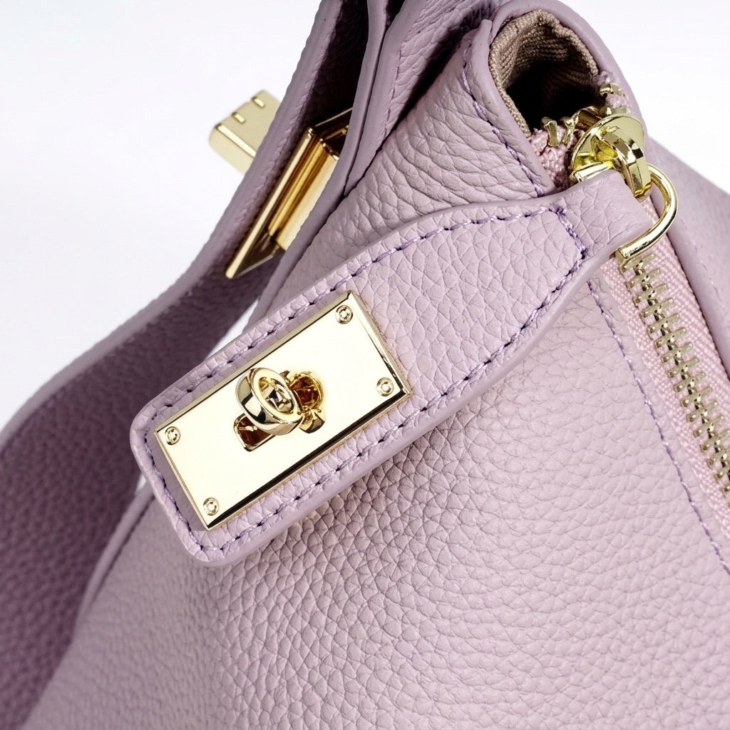 Sac Épaule en Cuir véritable Pleine Fleur  Grain Léger