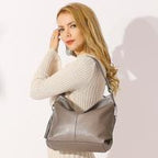 Sac demi-lune femme en cuir véritable souple – Franges et 8 coloris