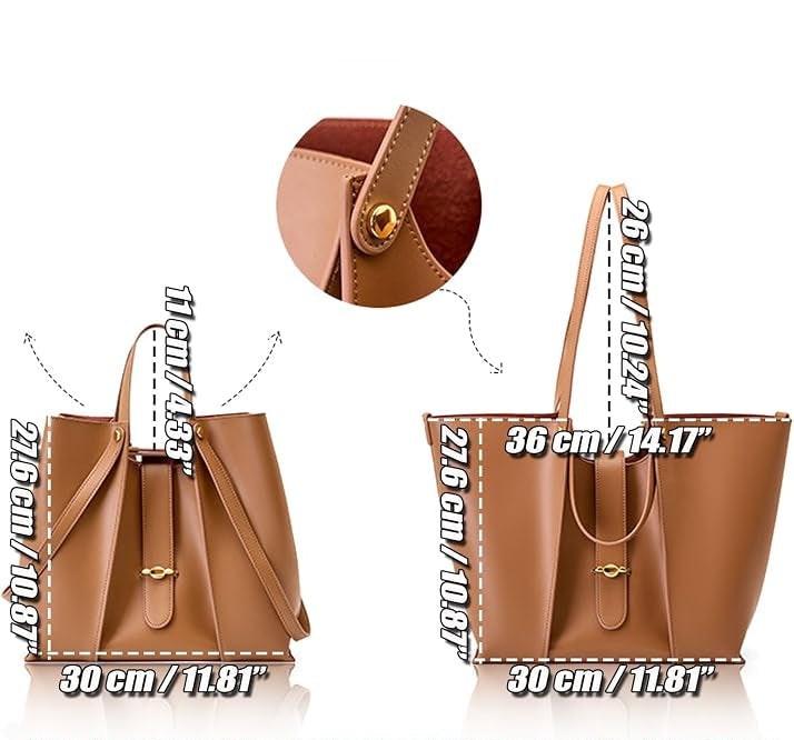 Sac Cabas en Cuir Véritable Grande Capacité – Modèle Haut de Gamme