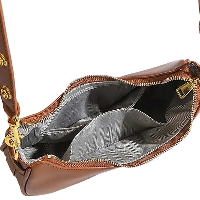 Sac épaule femme demi-lune souple en simili cuir