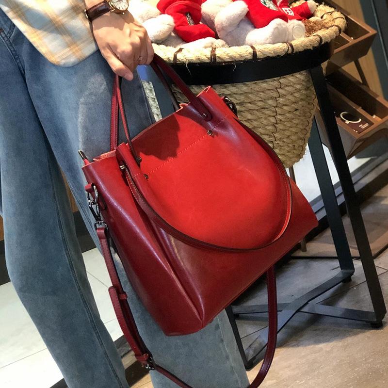 Sac seau cuir véritable Femme –Style Luxe