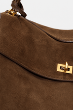 Sac à main chic femme à aspect suédé