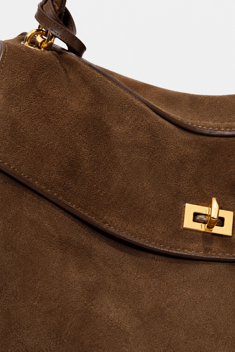 Sac à main chic femme à aspect suédé
