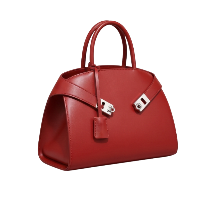 Sac à main en cuir PU Double Boucle Métal