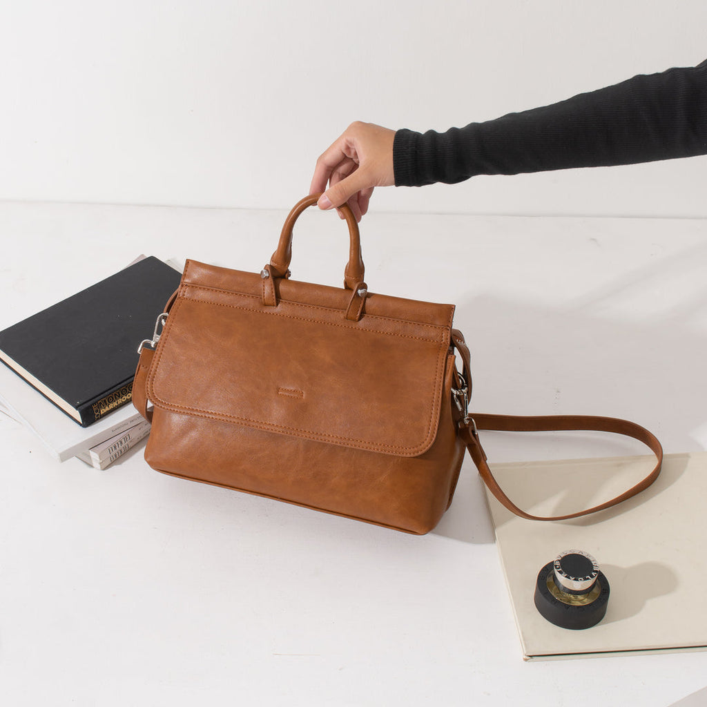 Sac à main femme en cuir PU – Surpiqûres Décoratives,Grande Capacité