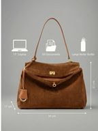 Sac à main chic femme à aspect suédé