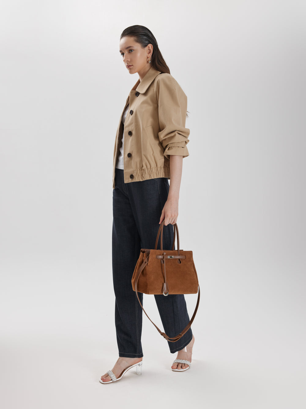 Grand sac Tote en Cuir Splitté Souple  Design