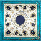 Foulard carré femme à imprimé floral – 90 × 90 cm