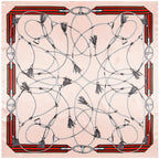 Foulard carré femme à imprimé floral – 90 × 90 cm