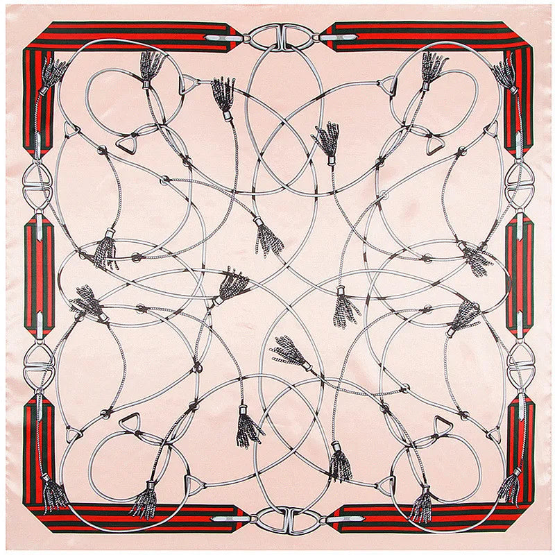 Foulard carré femme à imprimé floral – 90 × 90 cm