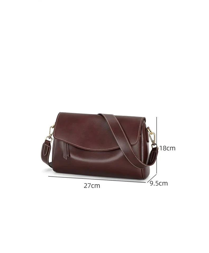 Sac Satchel en Cuir Véritable Souple Minimaliste