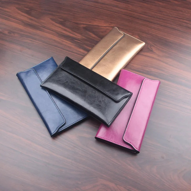 Portefeuille long femme en cuir de Vache – Fin, Multicartes & Élégant MYNELIA
