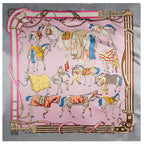 Foulard carré femme à imprimé floral – 90 × 90 cm