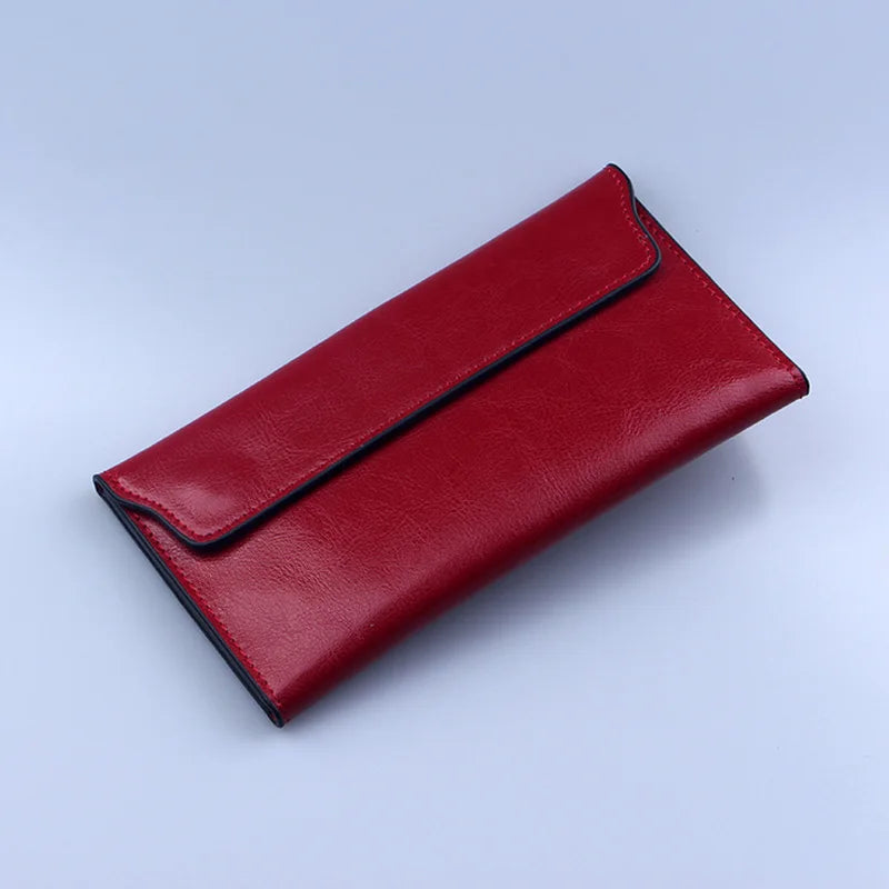 Portefeuille long femme en cuir de Vache – Fin, Multicartes & Élégant MYNELIA