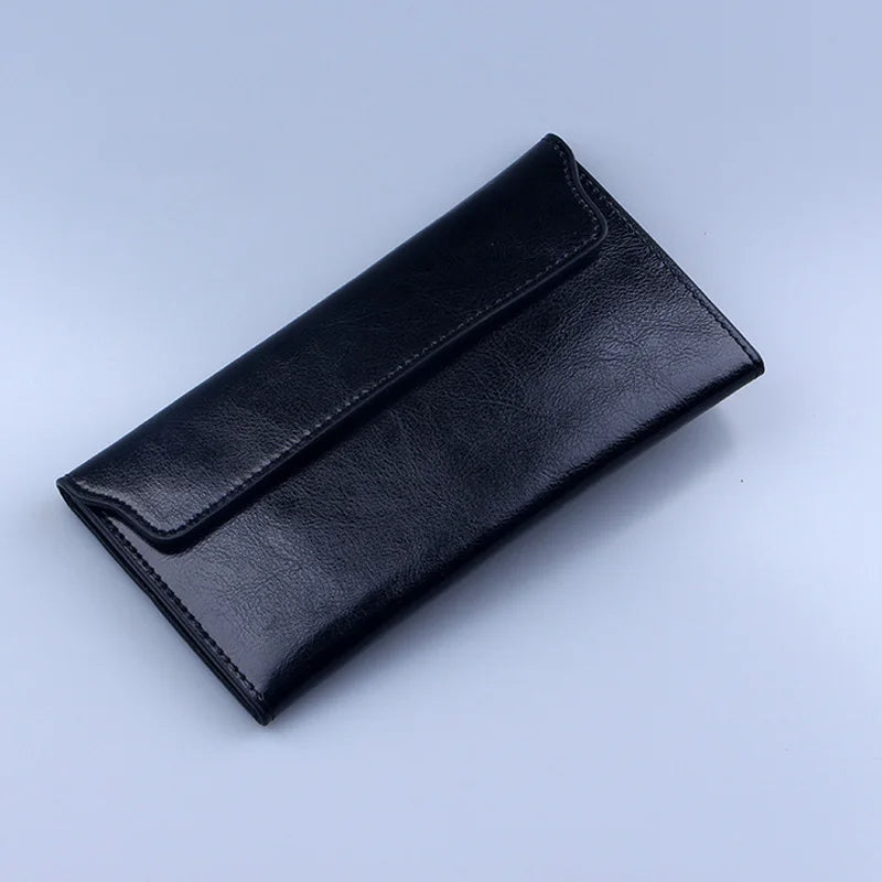Portefeuille long femme en cuir de Vache – Fin, Multicartes & Élégant MYNELIA