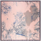 Foulard carré femme à imprimé floral – 90 × 90 cm