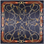 Foulard carré femme à imprimé floral – 90 × 90 cm